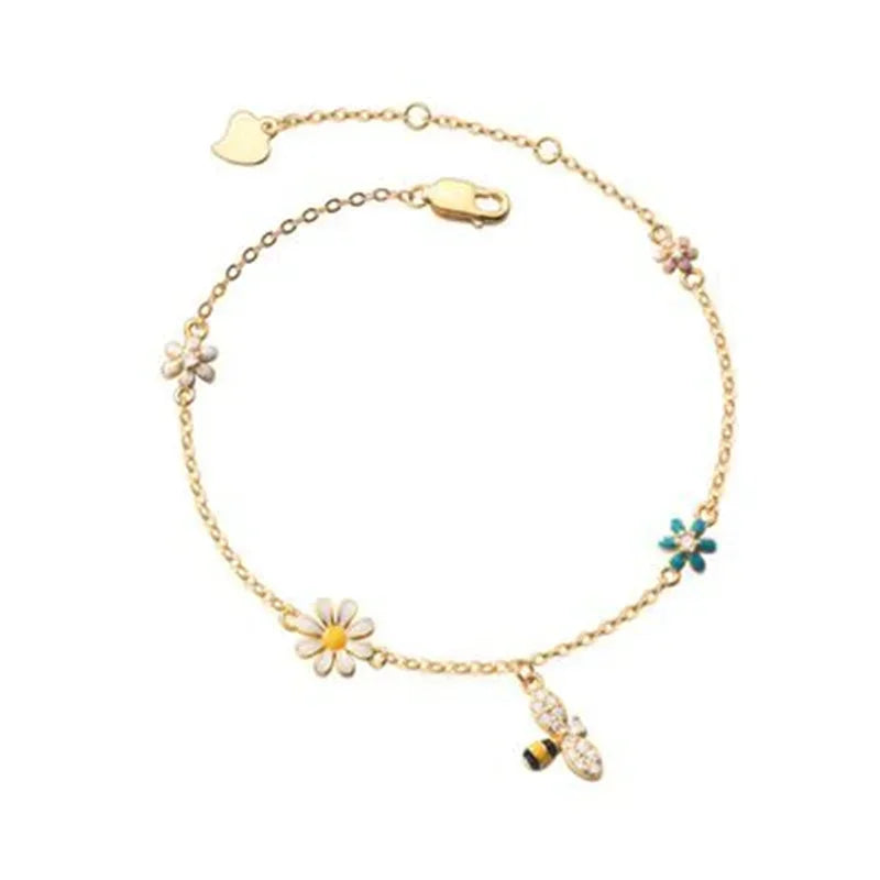 Wing Of Dream 925 Sterling Silver Charm Bracelet Zircon