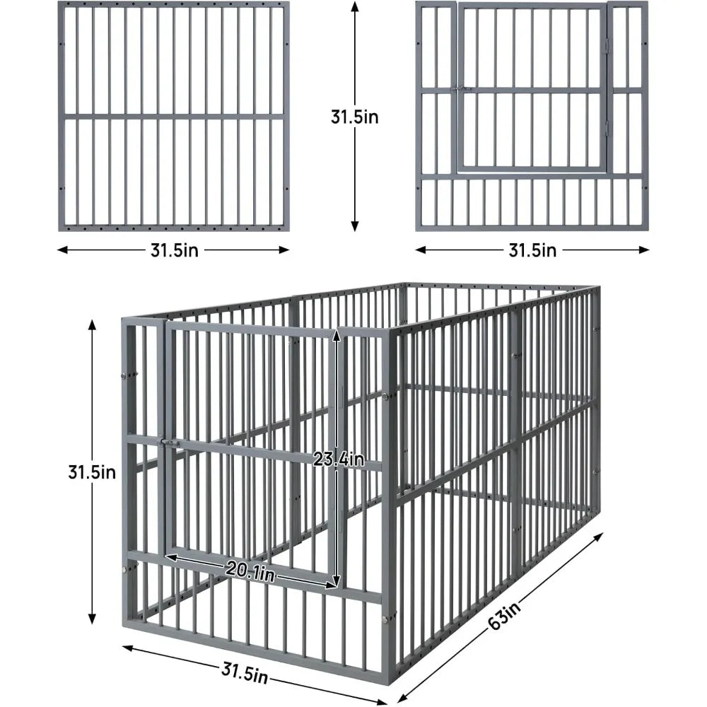 Heavy Duty Dog Playpen With Door For Indoor Outdoor Use