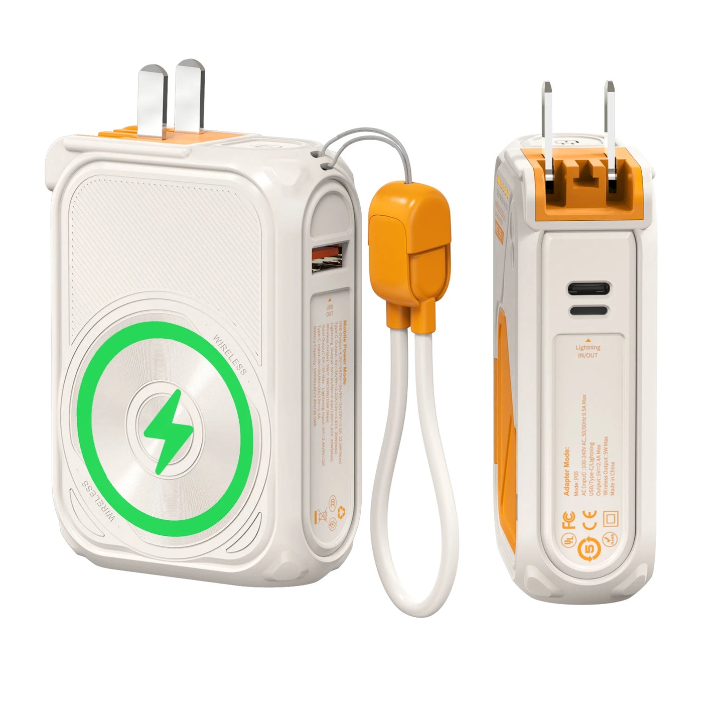 Prunus 22.5W Magnetic Wireless Power Bank 10000mAh USB C