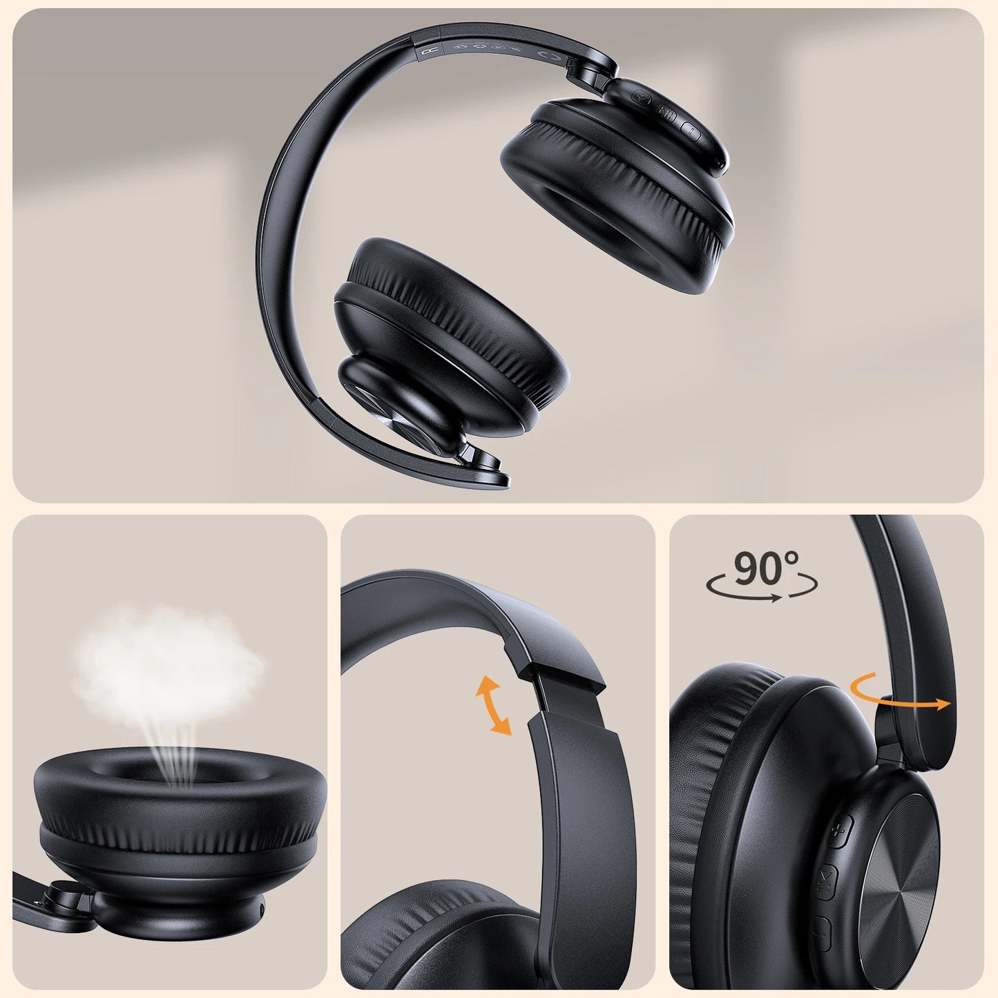 Gionee Wireless Headphones Built In Microphone Foldable