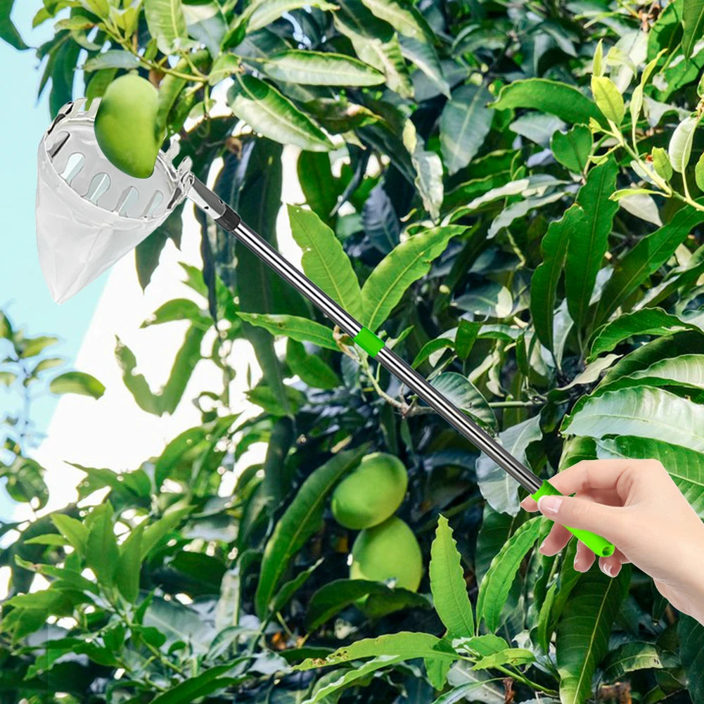 Shunmaii Fruit Picker Pole With Storage Bag Stainless Steel