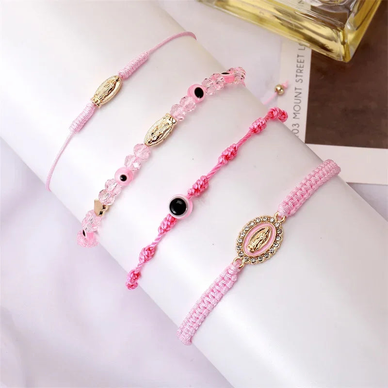 Bonitter Beaded Virgin Mary San Judas Bracelets Set