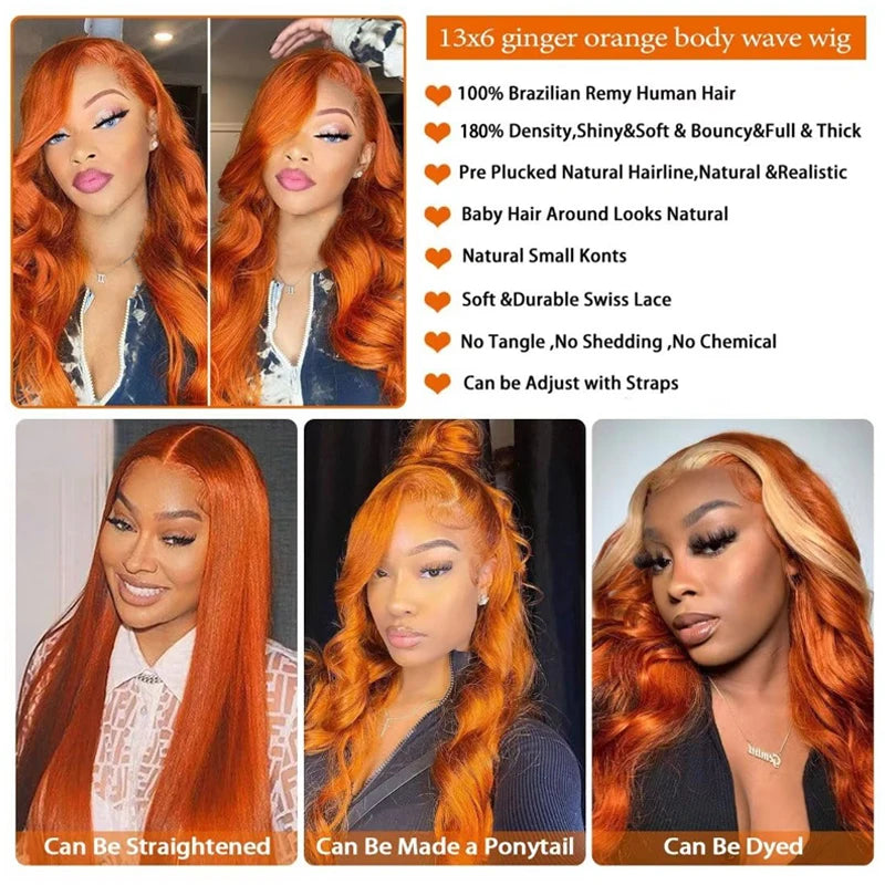 CNZZJX Lace Front Wig Remy Brazilian Human Hair Premium
