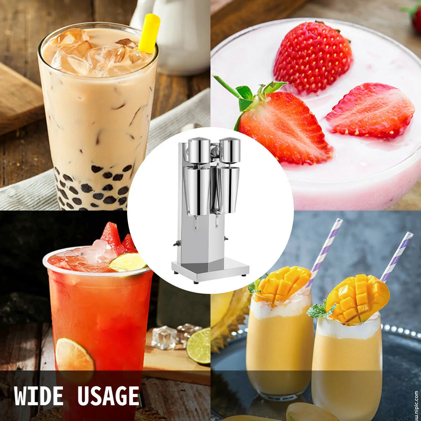 VEVOR Milk Shake Machine Commercial Auto Shaker Bubble Tea