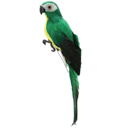 1pc Handmade Foam Feather Artificial Parrot Imitation Bird Model Figurine Foam Birds Parrot Home Ornament Garden Decoration