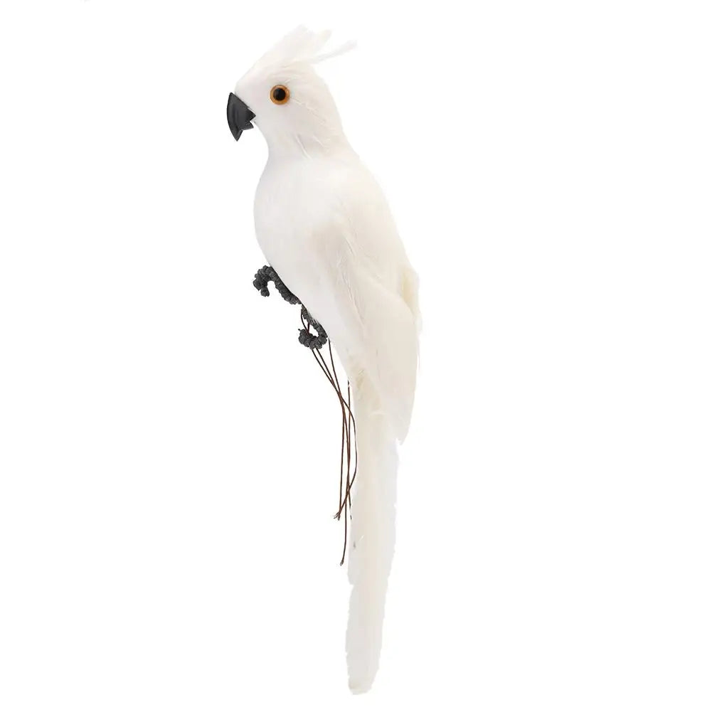 1pc Handmade Foam Feather Artificial Parrot Imitation Bird Model Figurine Foam Birds Parrot Home Ornament Garden Decoration