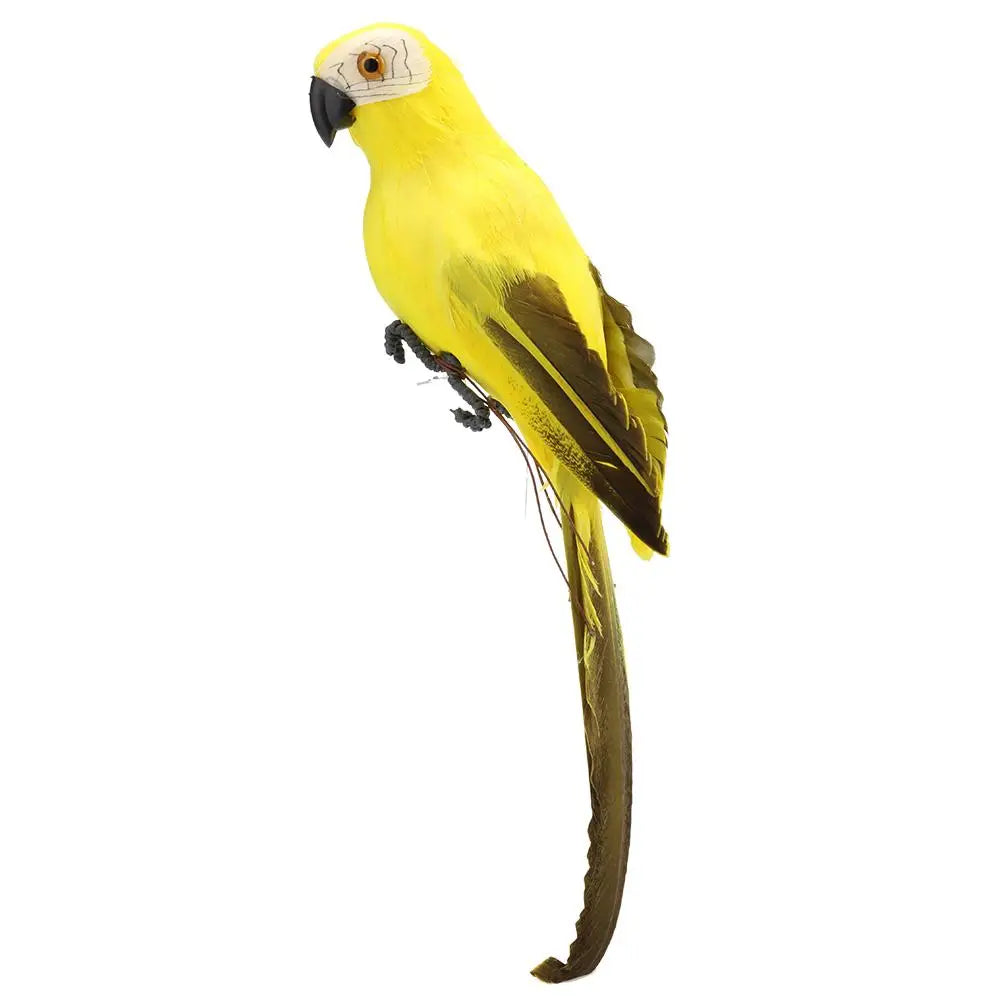 1pc Handmade Foam Feather Artificial Parrot Imitation Bird Model Figurine Foam Birds Parrot Home Ornament Garden Decoration