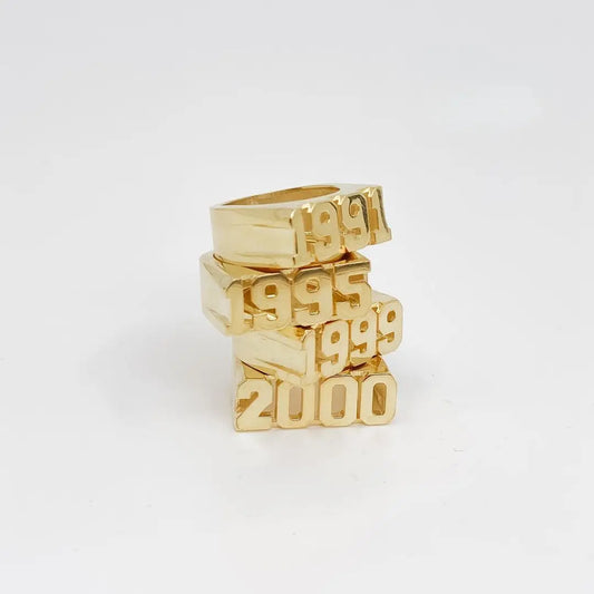 DUOYING Custom Name Ring 3D Letter Jewelry For Women