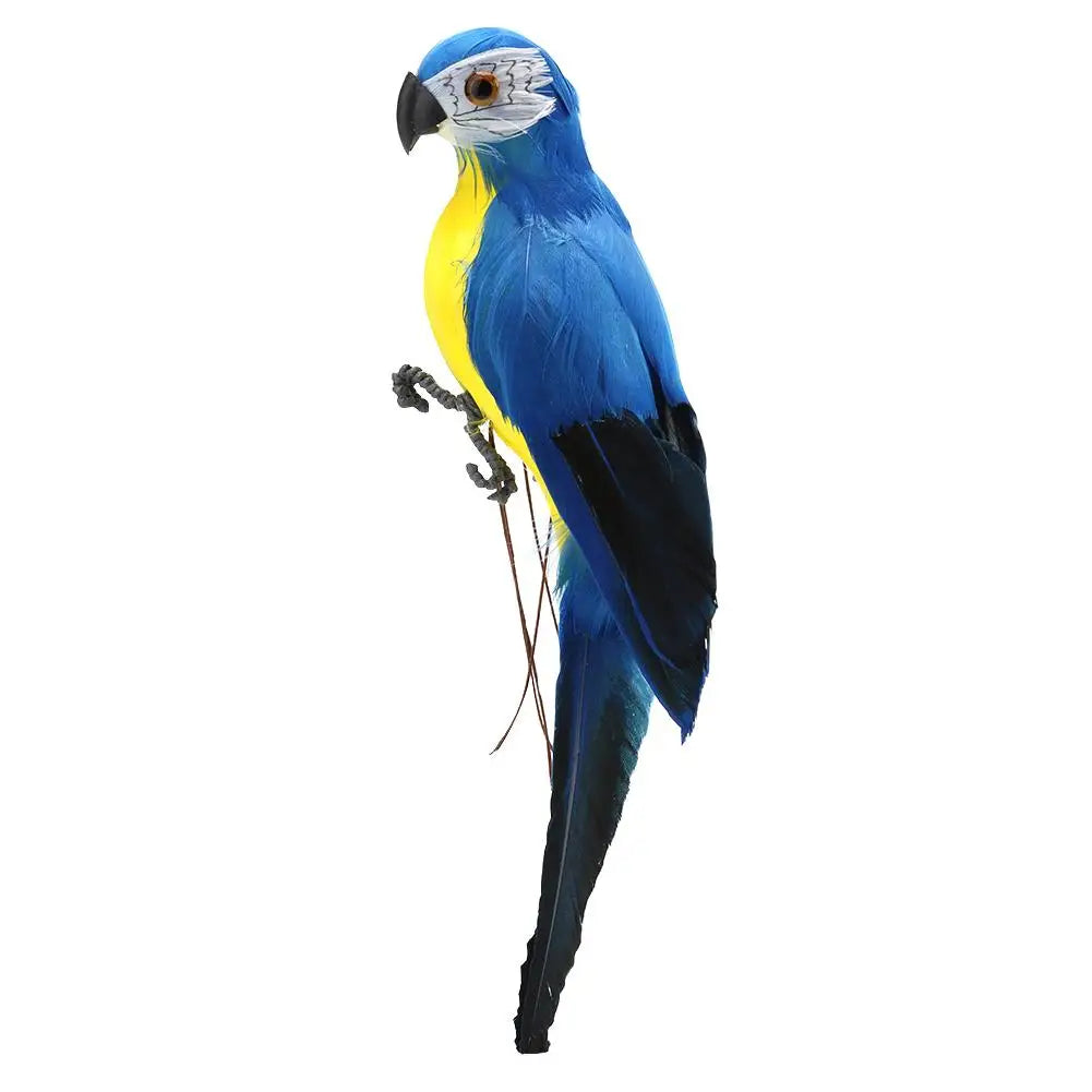 1pc Handmade Foam Feather Artificial Parrot Imitation Bird Model Figurine Foam Birds Parrot Home Ornament Garden Decoration
