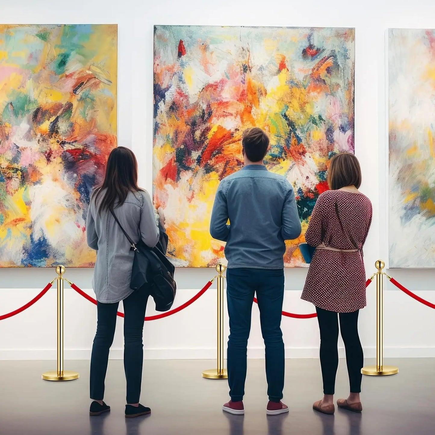 HiMISSCN Stanchion Posts With Velvet Ropes VIP Events