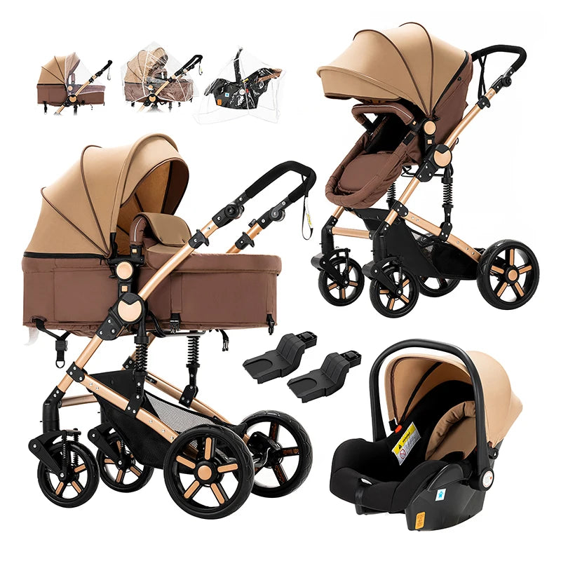 Travel System Stroller 3 in 1 Foldable With Car Seat