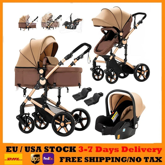 Travel System Stroller 3 in 1 Foldable With Car Seat