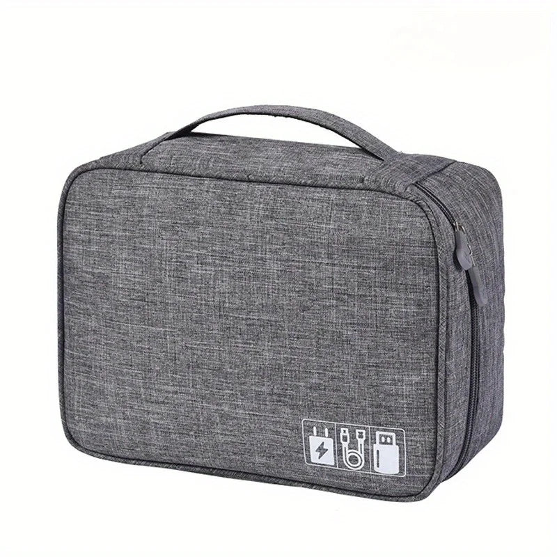 Travel Cable Organizer Bag, Portable Electronics Storage Case, USB Charger & Cord Holder, Waterproof Digital Accessory Pouch