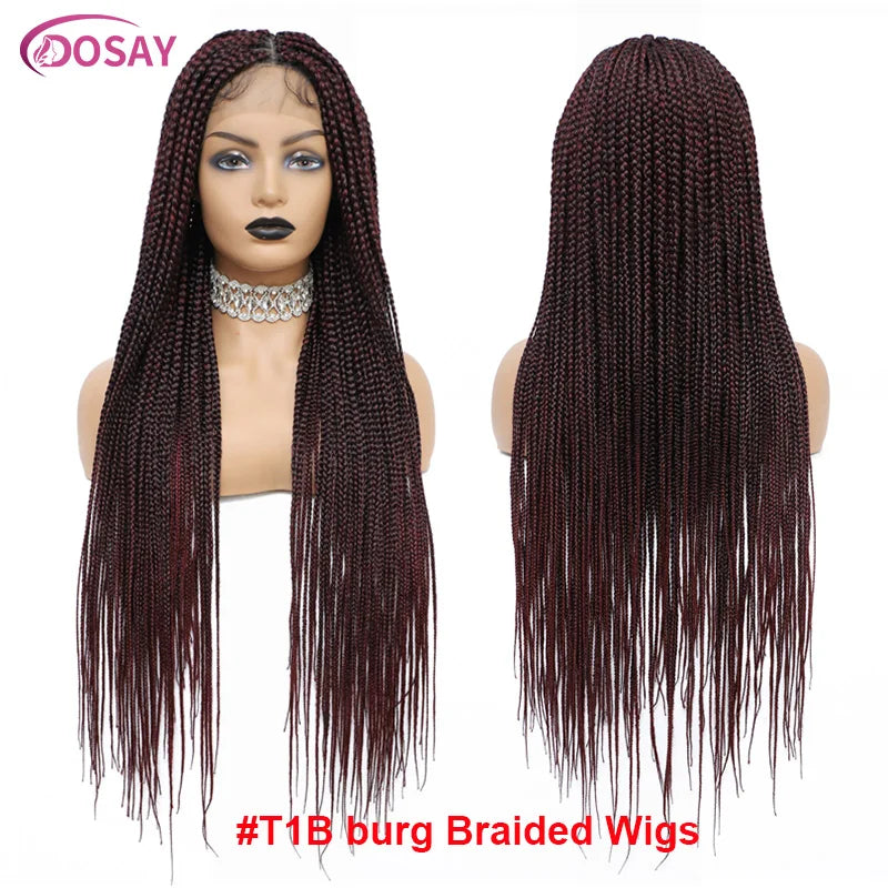 Dosay Synthetic Box Braided Wig Full Lace Cornrow Wig