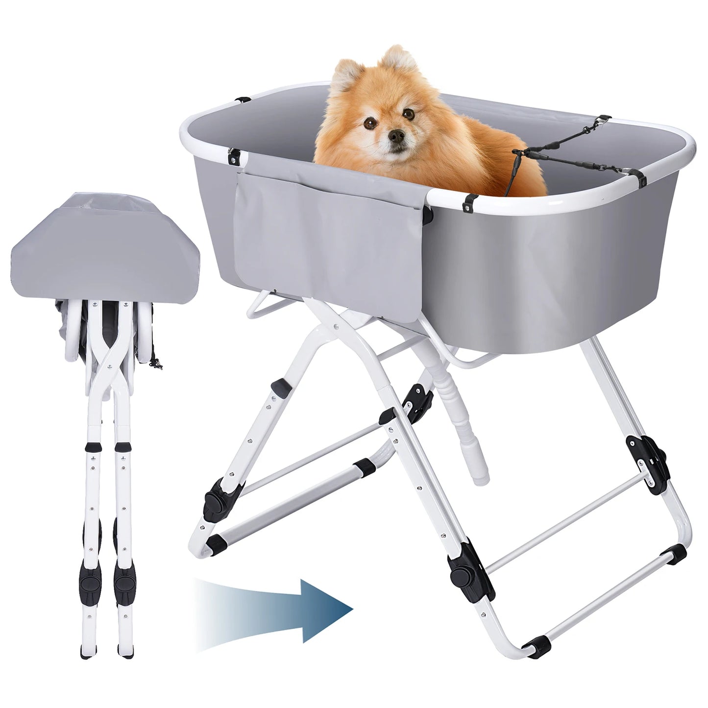 Dog Litter Portable Foldable Elevated Pet Bathtub For Dogs