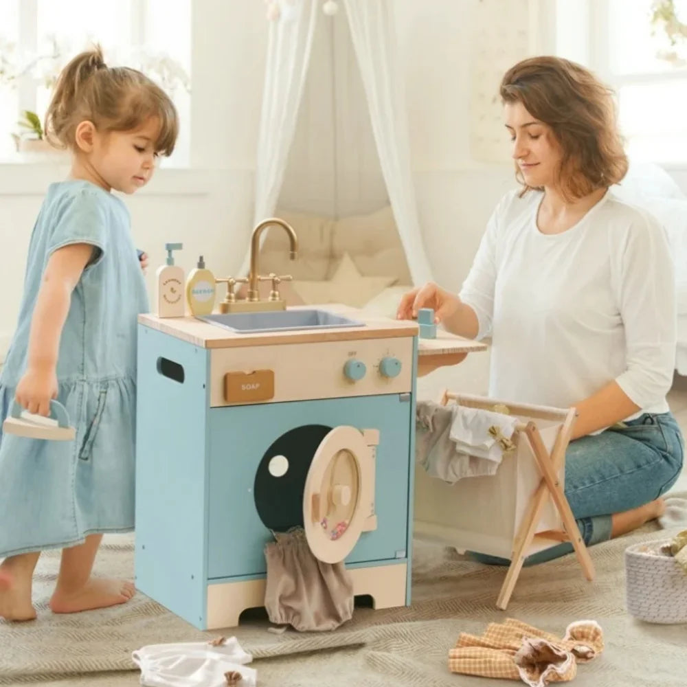 Rolife Robud Kitchen Washer Playset Pretend Washing Machine For Kids