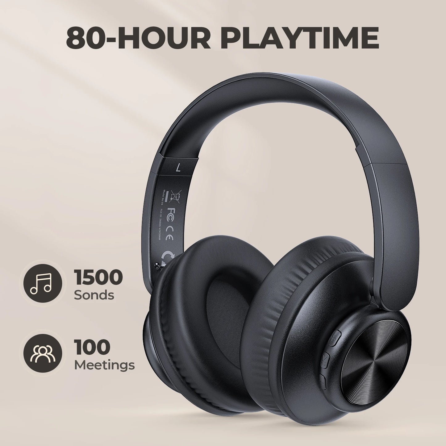 Gionee Wireless Headphones Built In Microphone Foldable
