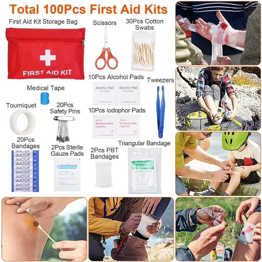 Electric 125Pcs Survival Kits Emergency Gear First Aid Set