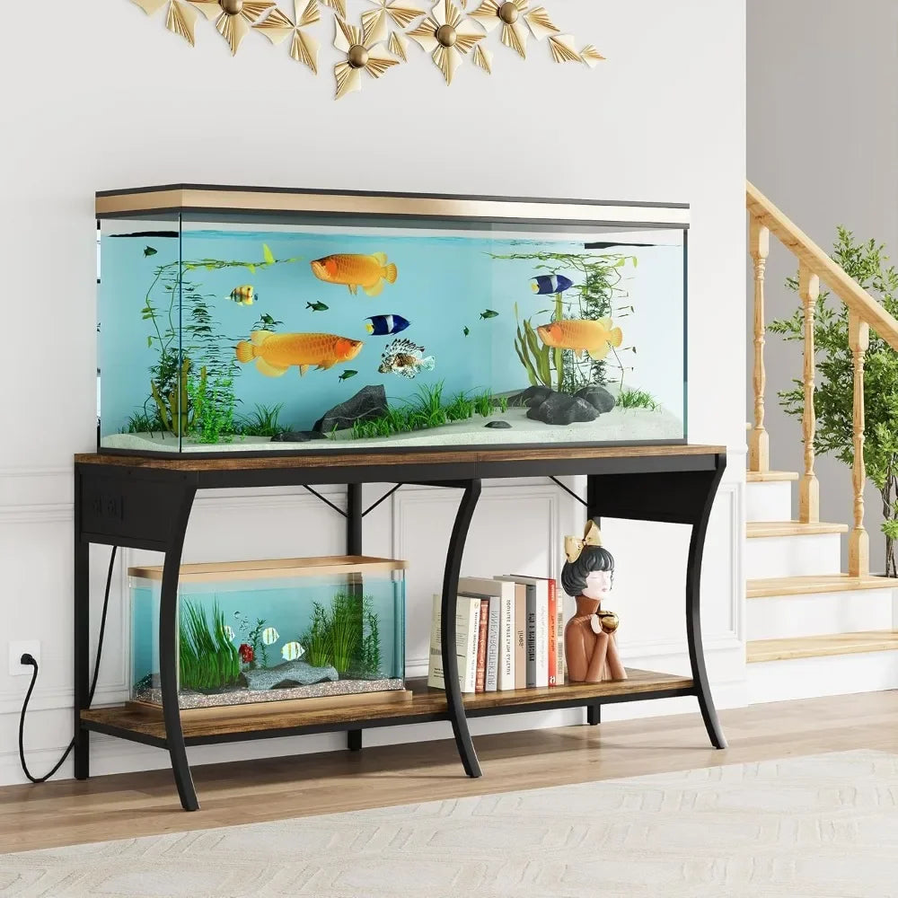 Hign Concerned Fish Tank Stand Two Tier With Led Lighting