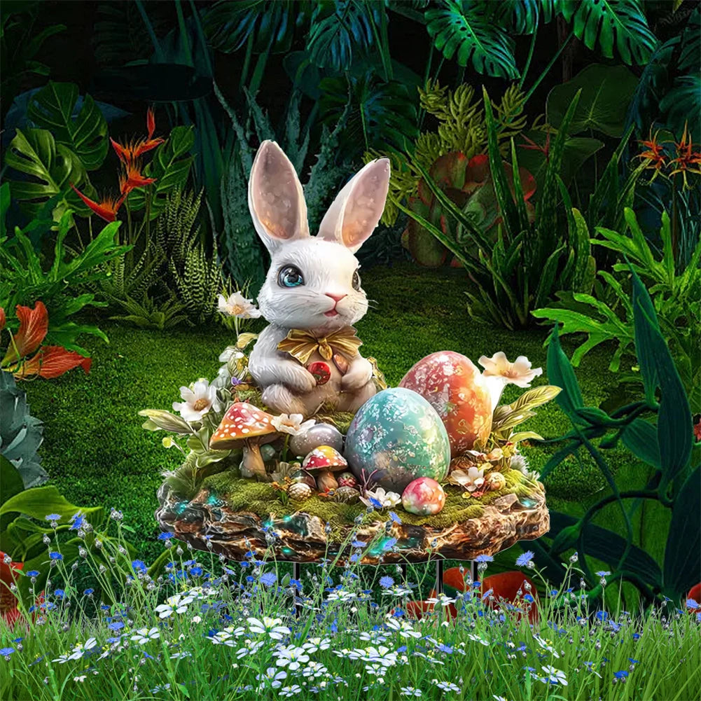 Easter Garden Stake Decor Multi-Function Courtyard Statue High-Quality Acrylic Figurine Waterproof Patio Sculpture Outdoor Decor