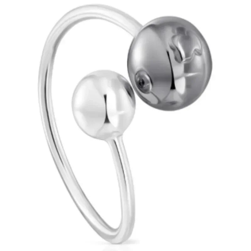 Hign-concerned Silver Bear Jewelry Hollow Doll Ring