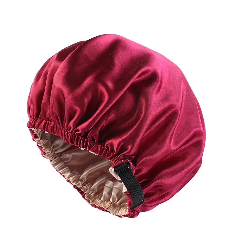 Gathertop Satin Bonnet For Sleeping Adjustable Sleep Cap