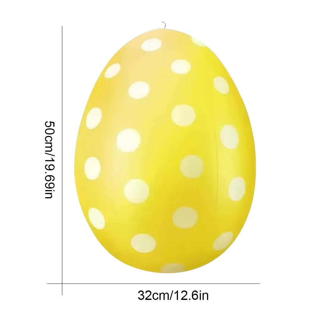 Easter Balloon Inflatable Giant Egg Easter Multifunction Ornament Ball Colorful Egg Balloon for Outdoor Garden Yard Lawn Pendant