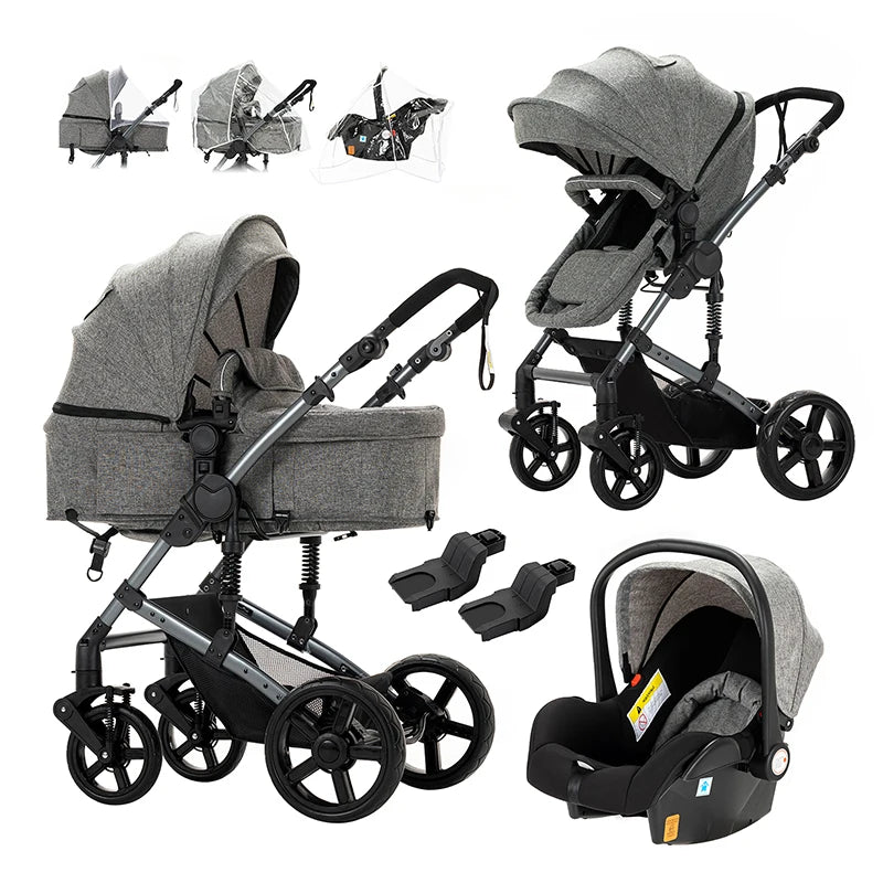 Travel System Stroller 3 in 1 Foldable With Car Seat