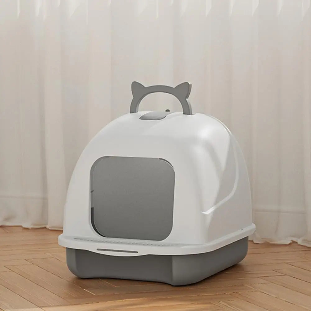 Feature Large Cat Litter Box With Lid Enclosed Litter Scoop