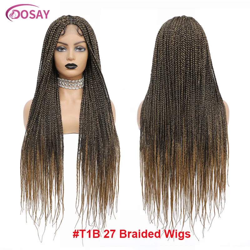 Dosay Synthetic Box Braided Wig Full Lace Cornrow Wig