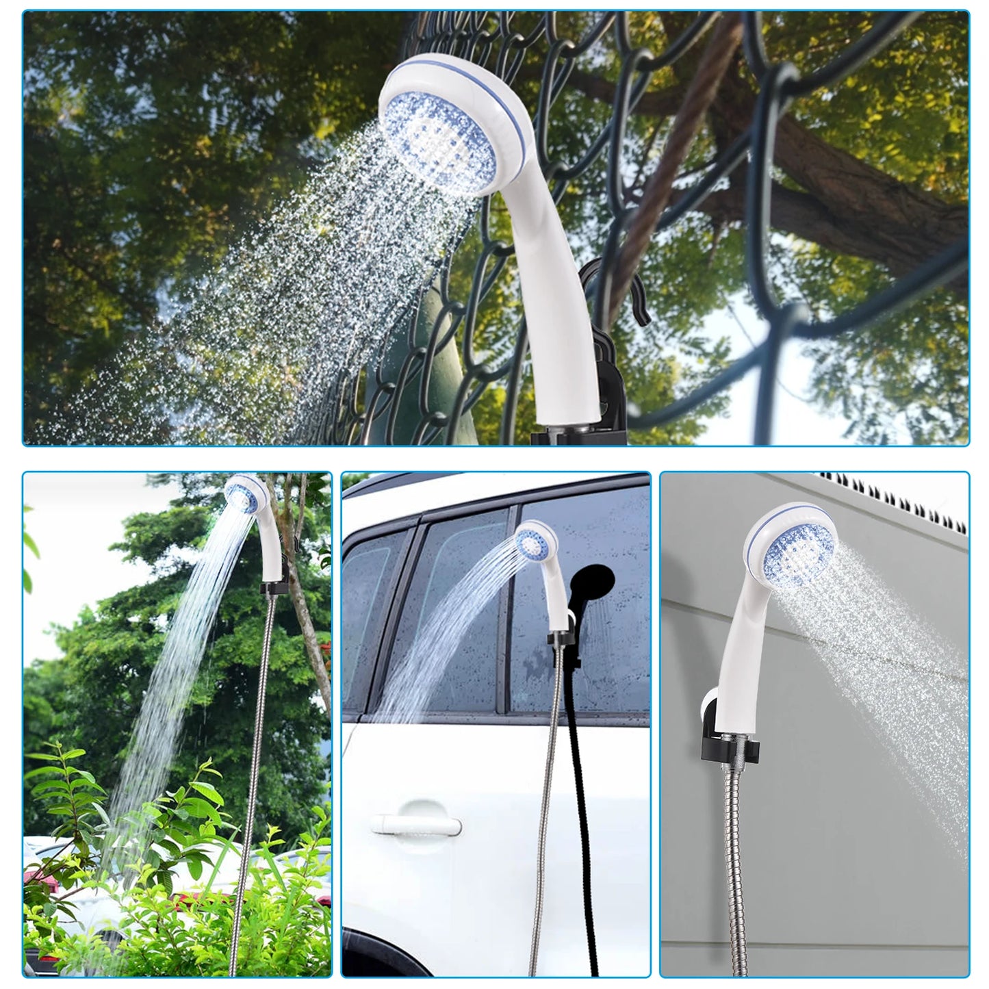 DOACT Portable Camping Shower Outdoor USB Rechargeable Pump