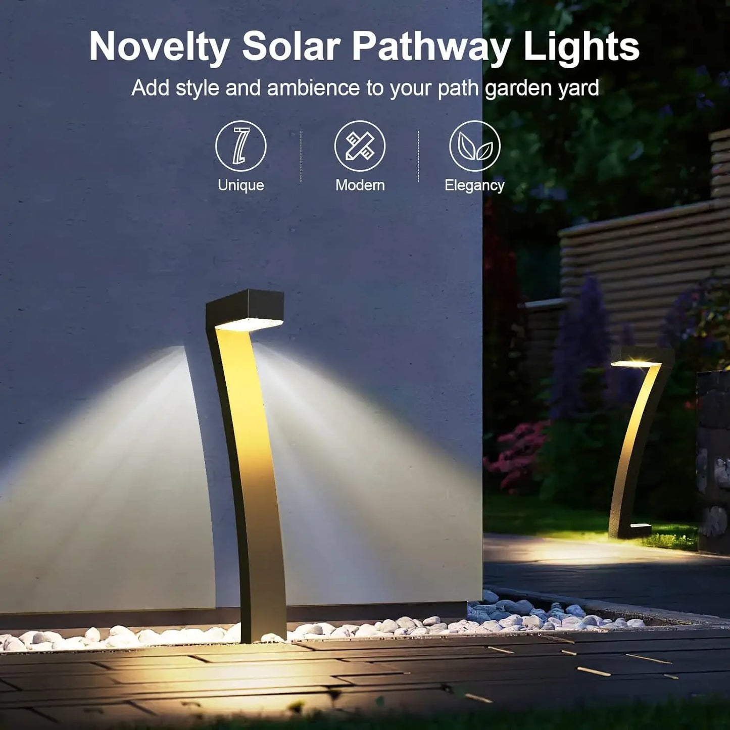 KPSTEK Solar Pathway Lights LED 12Hour Auto On Off Garden