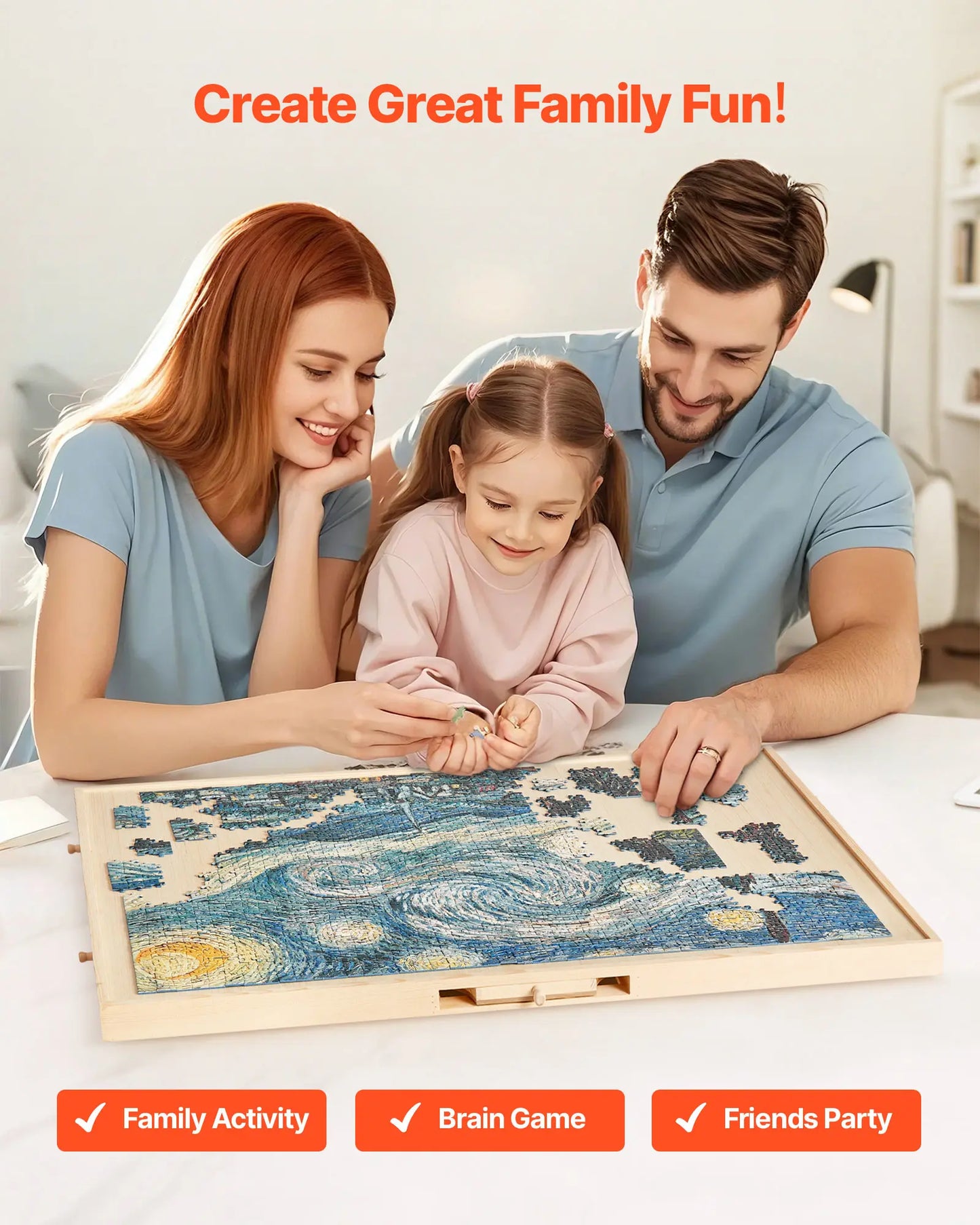 SucceBuy Rotating Puzzle Board With Drawers And Cover