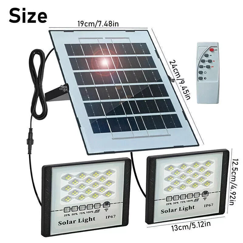Solar Street Light 300W LED Flood Lamp Dusk To Dawn