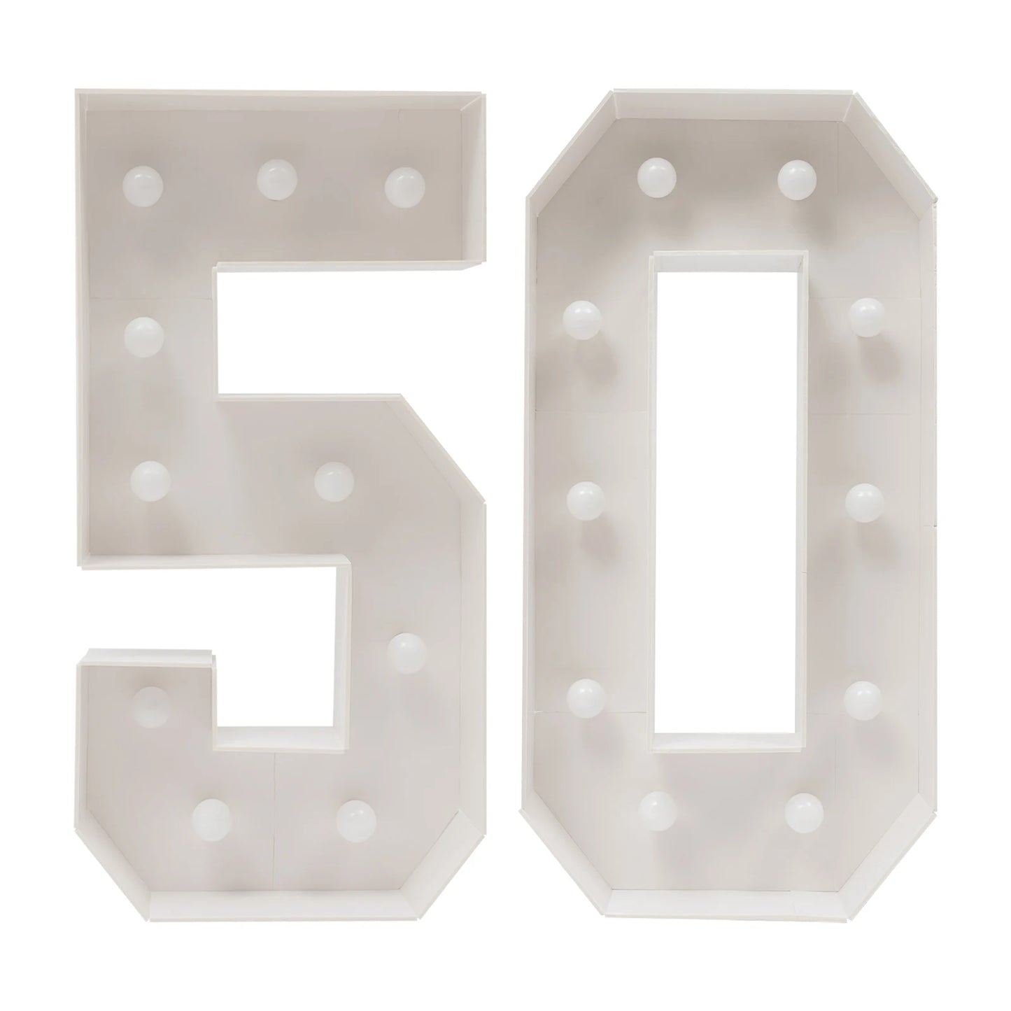 Color 50th Birthday Light Up Marquee Frame With 50 Numbers