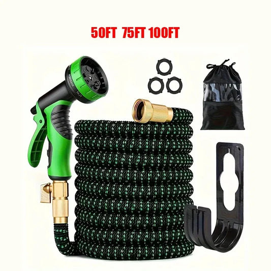 Expandable Garden Hose With Water Gun For High Pressure Watering