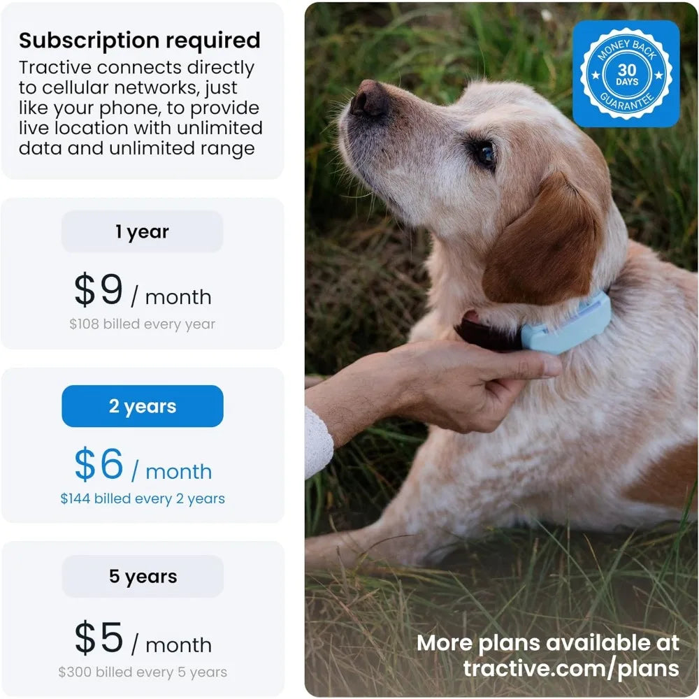 Tractive GPS Dog Tracker Real Time Location And Alerts