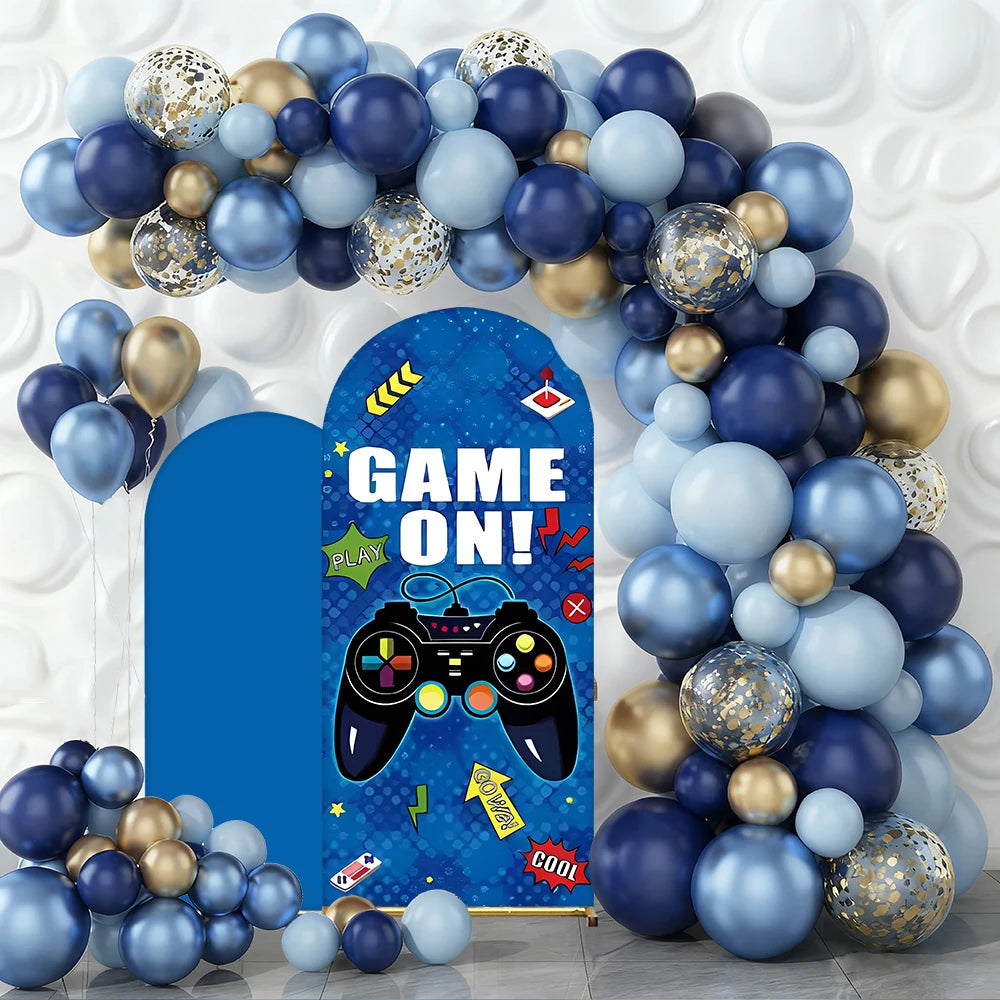 Game On Gaming Theme Arch Backdrop, Stylish, Durable, Kids Birthday/Party Decor, Seasonal Use, Event Scene
