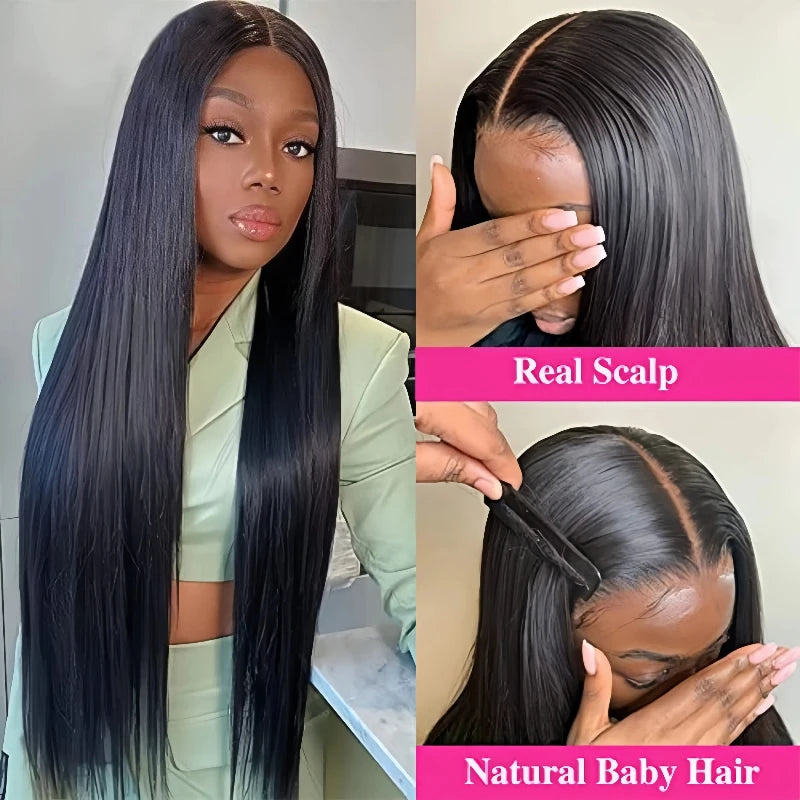 Smilegirl V Part Wig Straight Human Hair Upart For Women