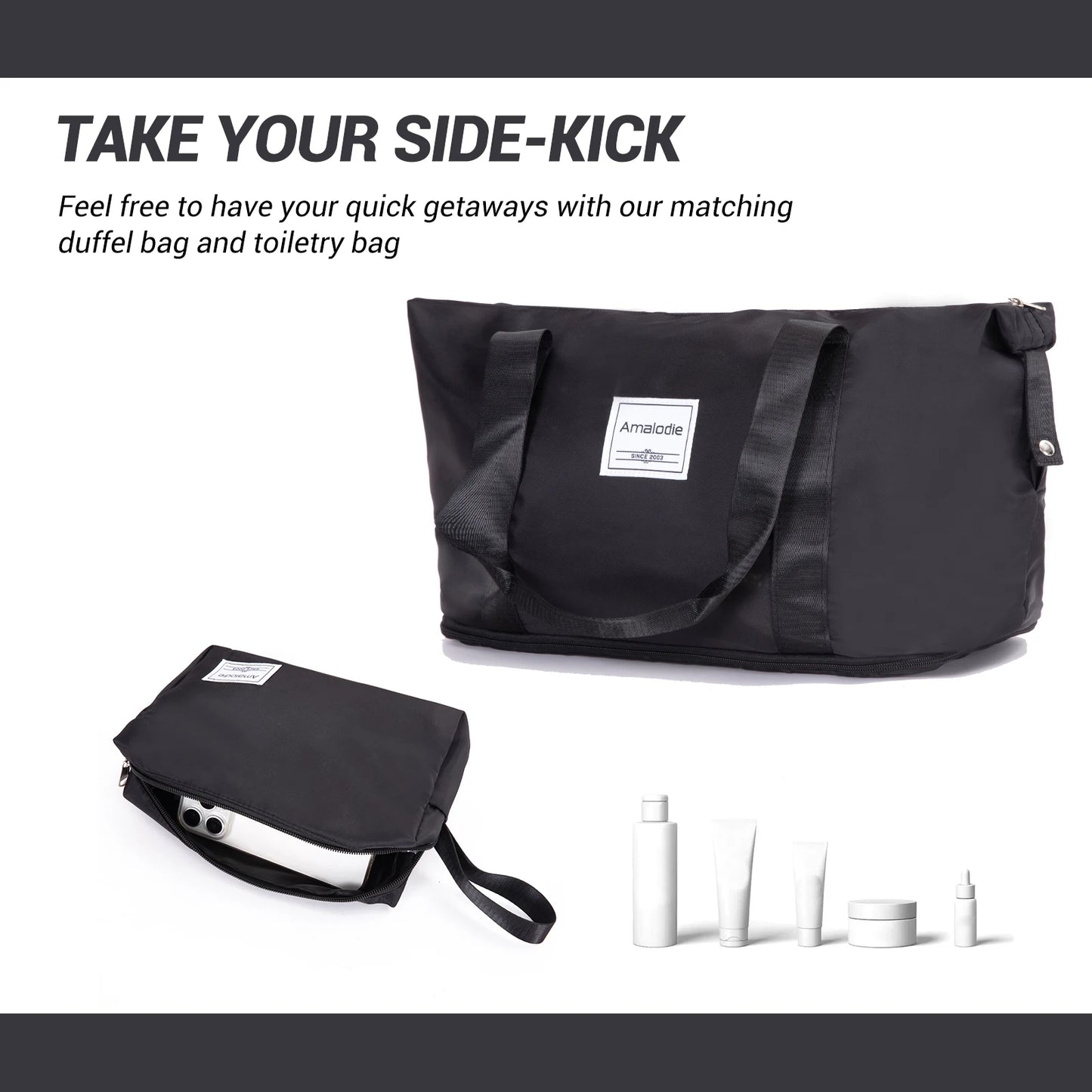Amalodie 5 Piece Luggage Set Hardside Spinner TSA Lock