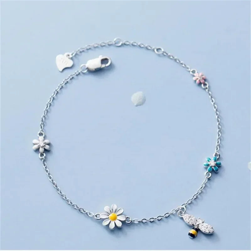 Wing Of Dream 925 Sterling Silver Charm Bracelet Zircon