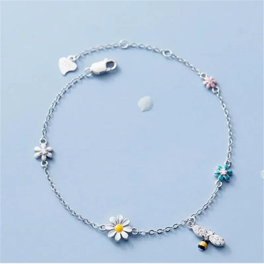 Wing Of Dream 925 Sterling Silver Charm Bracelet Zircon