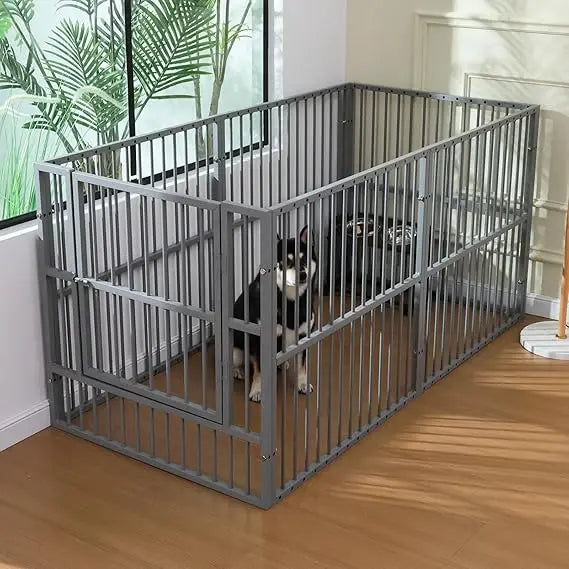 Heavy Duty Dog Playpen With Door For Indoor Outdoor Use