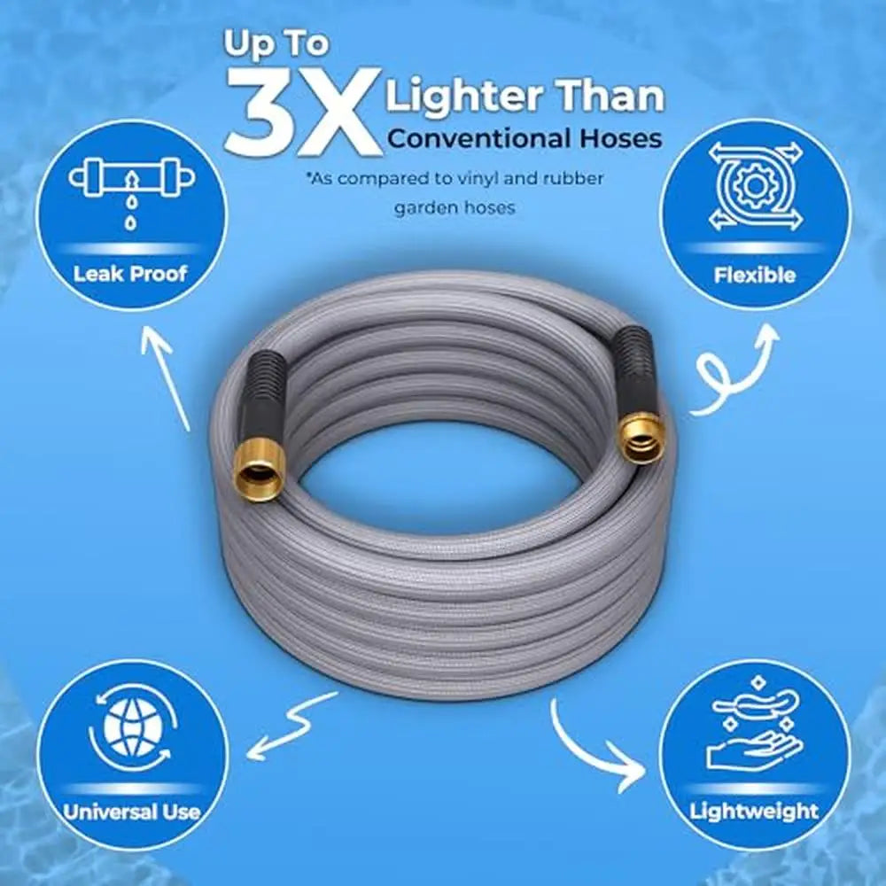 Titan Garden Hose Flexible Kink Free With Brass Connectors