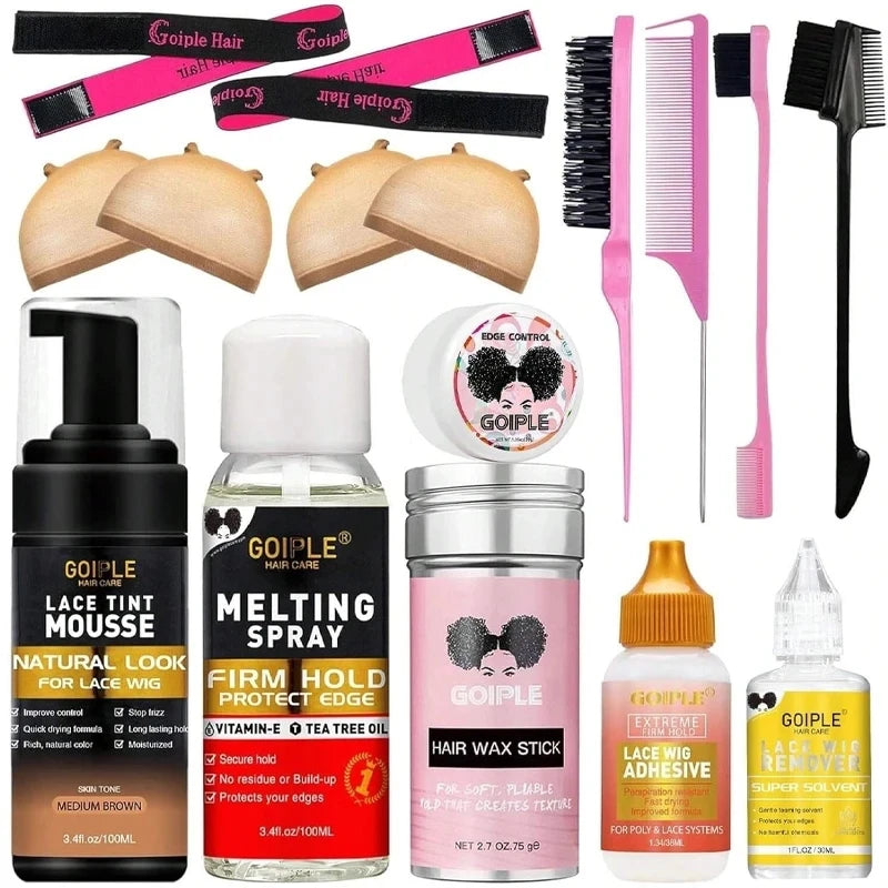 Edge Control Waterproof Lace Glue Set For Front Wigs