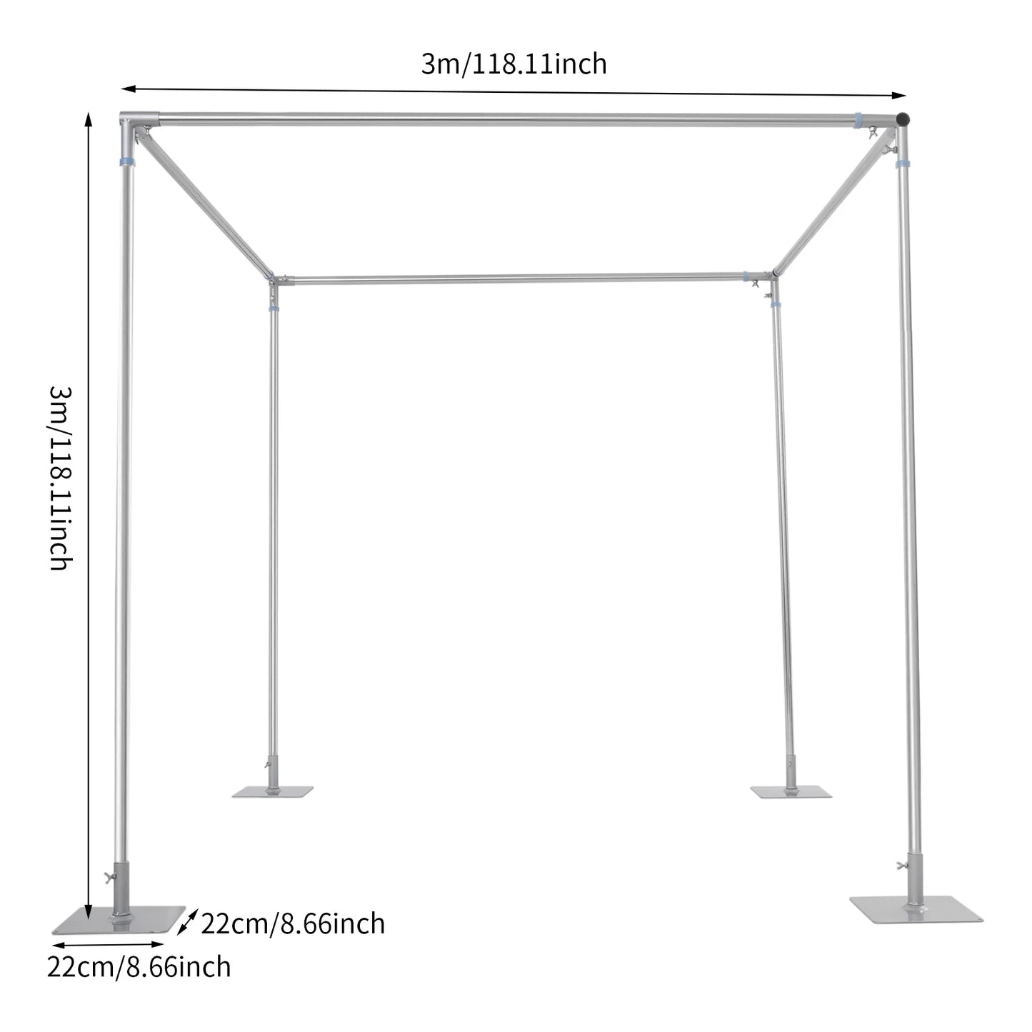 Frame Outdoor 4 Post Backdrop Stand Kit For Weddings