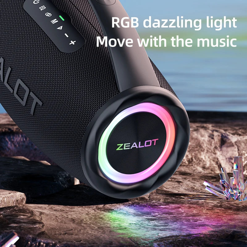 Zealot S97 80W Bluetooth Speaker With RGB LED Light