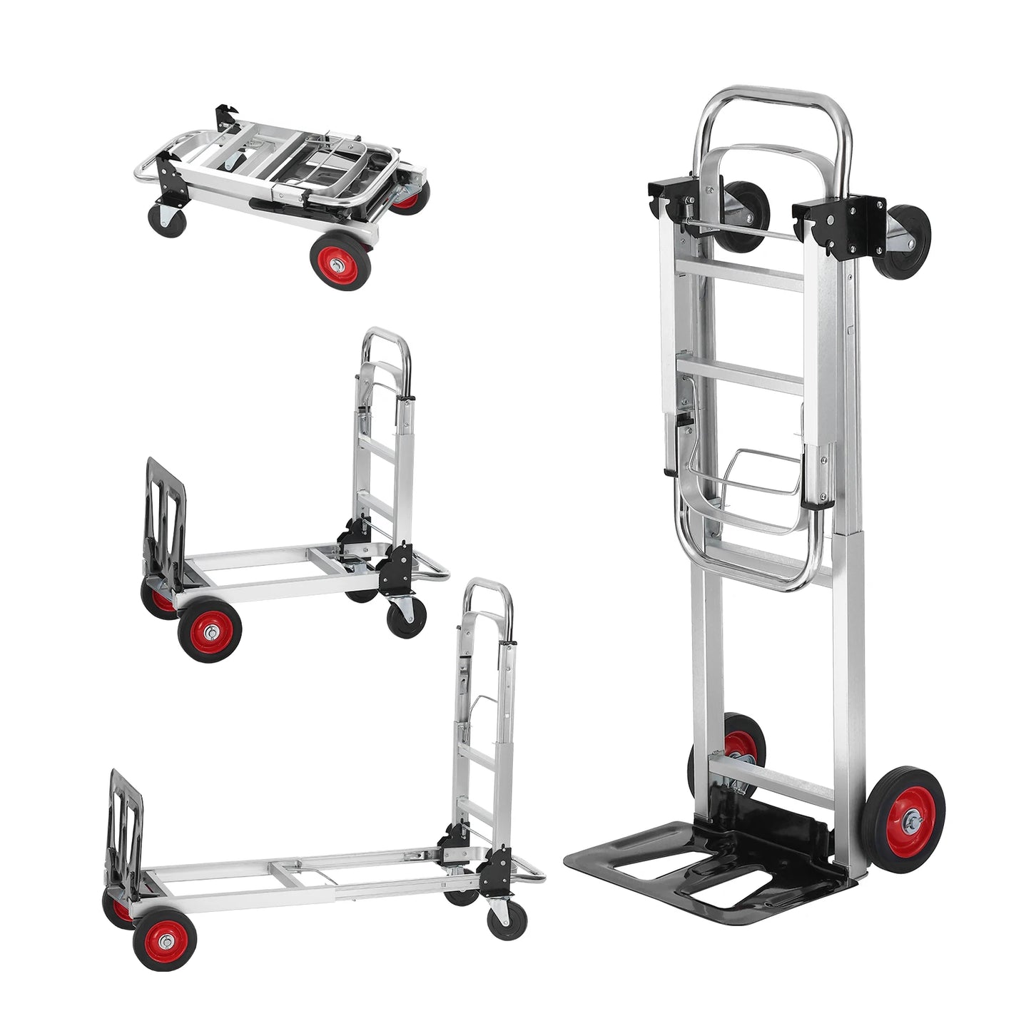 SucceBuy Folding Hand Truck Dolly With Wheels For Transport