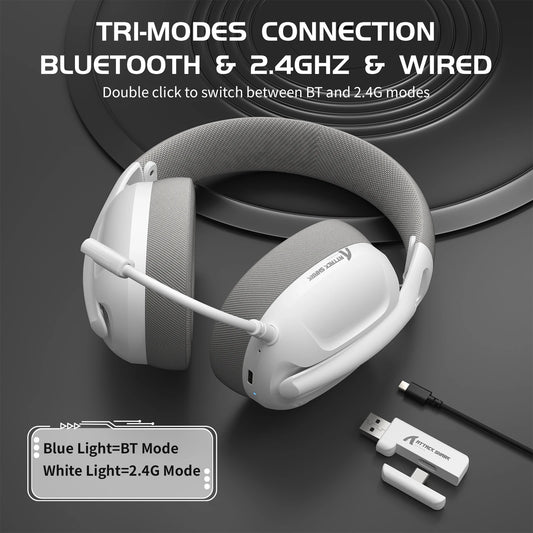 Attack Shark L80 Ultra Light Tri Mode Gaming Headset