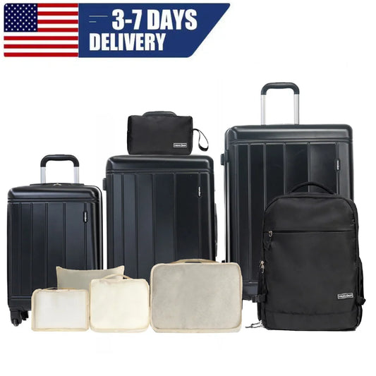 Luggage Sets 3 Piece with Backbag, PC Suitcases with Spinner Wheels and TSA Lock
